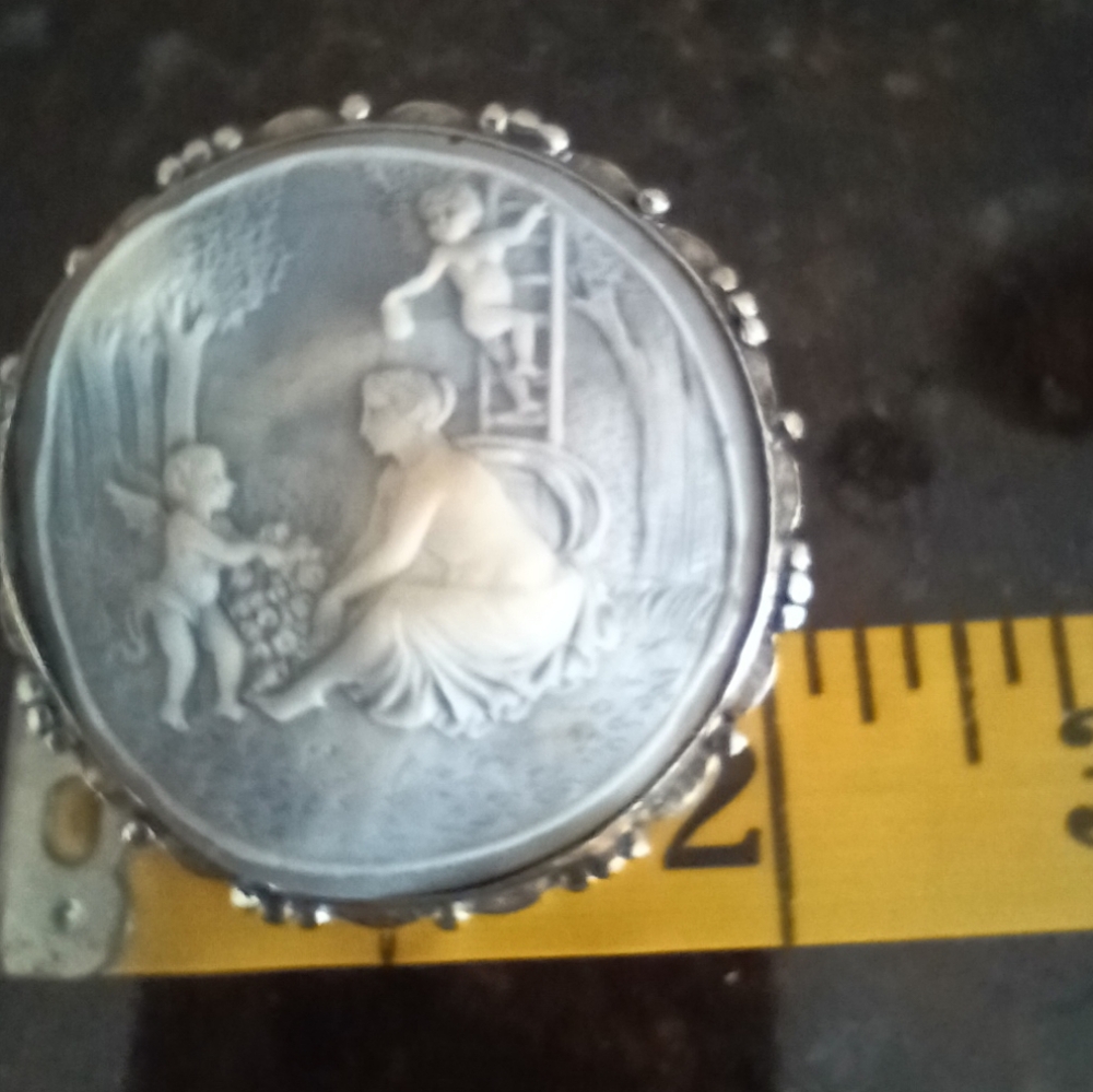 Cameo Brooch, Approx. 2 Inches In Diameter - Picture 2 of 3